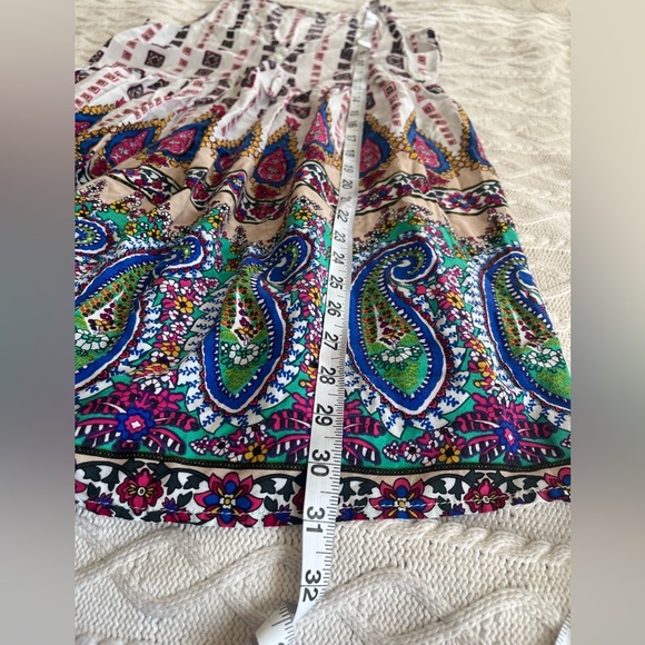 Umgee Rich White Vibrant Patterned Sundress Women’s Size Small - Picture 13 of 13